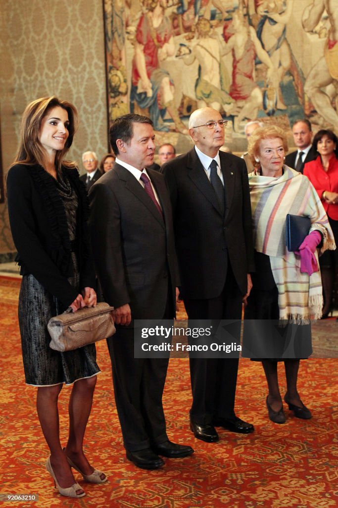 King And Queen Of Jordan State Visit At Palazzo Quirinale