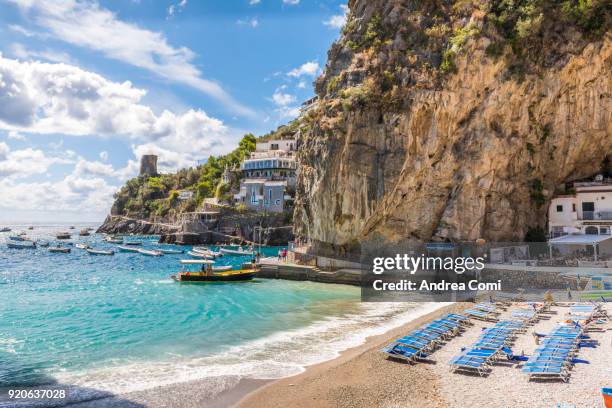 marina di praia, praiano, amalfi coast, salerno, campania, italy - mediterranean culture stock pictures, royalty-free photos & images