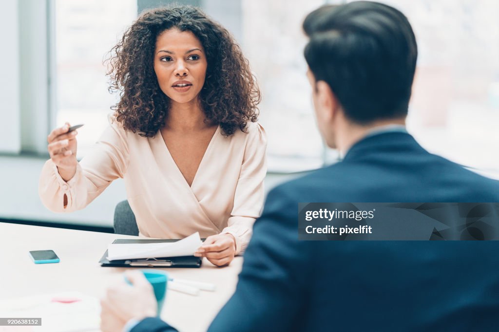 Business partners in discussion