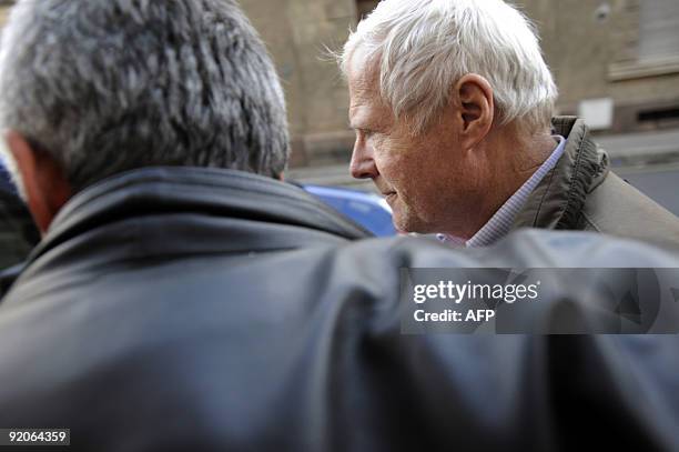 Andre Bamberski, father of Kalinka Bamberski, who died mysteriously in 1982, arrives on October 20, 2009 at the Mulhouse court, eastern France....