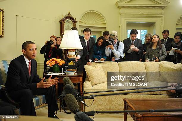 President Barack Obama meets with Iraqi Prime Minister Nuri al-Maliki in the Oval Office on October 20, 2009 at the White House in Washington, DC....