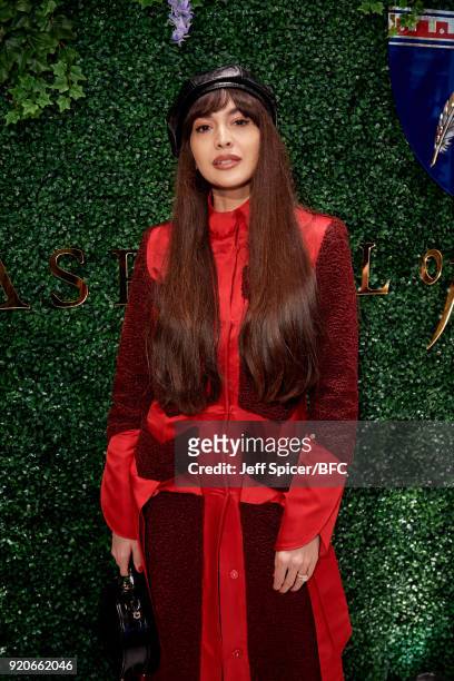 Zara Martin attends the Aspinal of London Presentation during London Fashion Week February 2018 at Regent Street on February 19, 2018 in London,...
