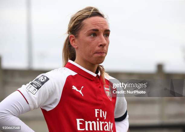 Jordan Nobbs of Arsenal during The FA Women's Cup Fifth Round match between Arsenal against Millwall Lionesses at Meadow Park Borehamwood FC on 18...