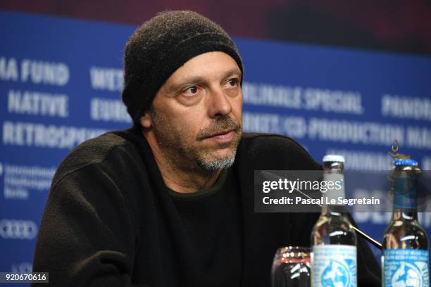 Jose Padilha attends the '7 Days in Entebbe' press conference during the 68th Berlinale International Film Festival Berlin at Grand Hyatt Hotel on...