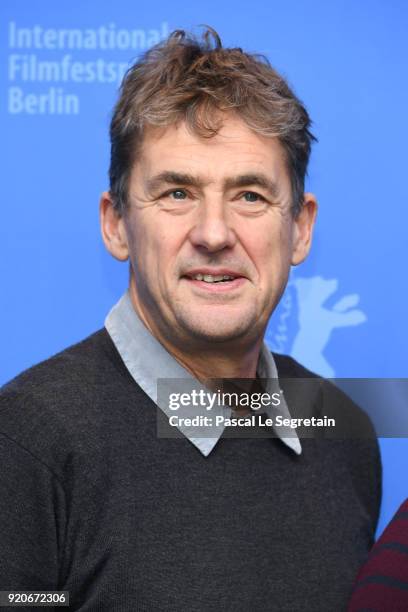 Tim Bevan poses at the '7 Days in Entebbe' photo call during the 68th Berlinale International Film Festival Berlin at Grand Hyatt Hotel on February...