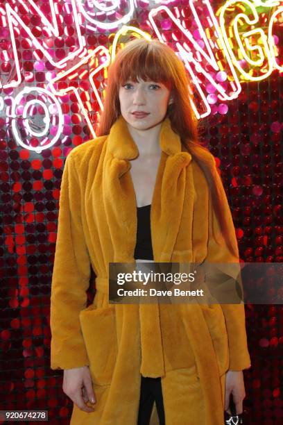 Nicola Roberts attends the Sophia Webster AW18 presentation at Hotel Cafe Royal on February 19, 2018 in London, England.