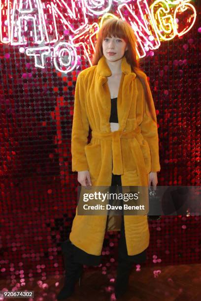 Nicola Roberts attends the Sophia Webster AW18 presentation at Hotel Cafe Royal on February 19, 2018 in London, England.