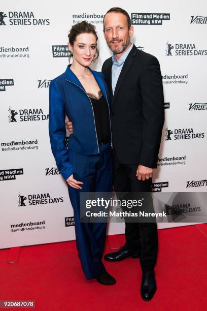 Friederike Becht and Wotan Wilke Moehring attend the 'Das Parfum' premiere during the 68th Berlinale International Film Festival Berlin at Zoo Palast...