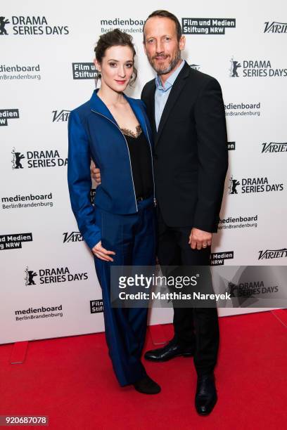 Friederike Becht and Wotan Wilke Moehring attend the 'Das Parfum' premiere during the 68th Berlinale International Film Festival Berlin at Zoo Palast...