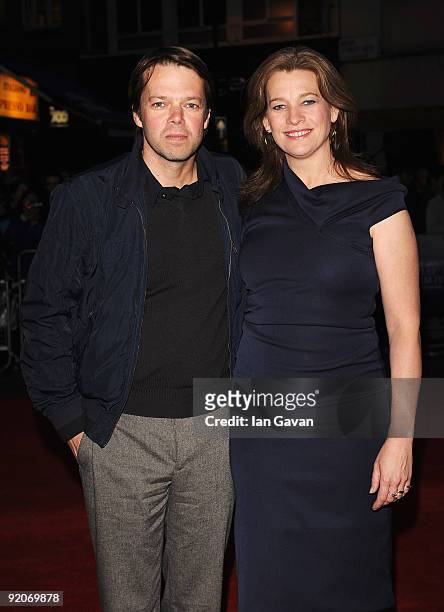 Director Hans-Christian Schmid and Kerry Fox arrive for the premiere of 'Storm' during the Times BFI 53rd London Film Festival at the Vue West End on...