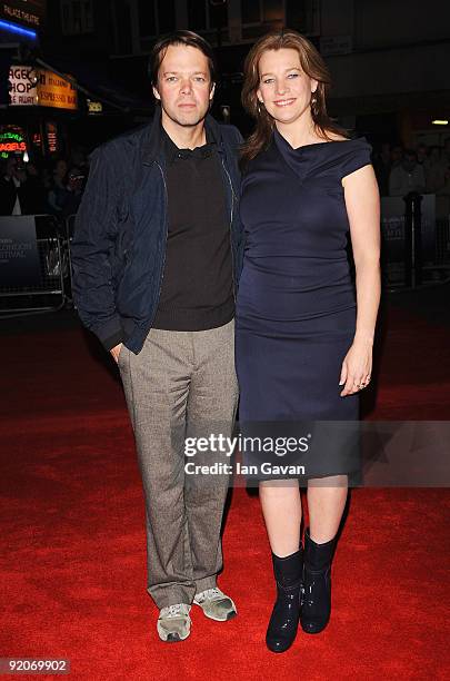 Director Hans-Christian Schmid and Kerry Fox arrive for the premiere of 'Storm' during the Times BFI 53rd London Film Festival at the Vue West End on...