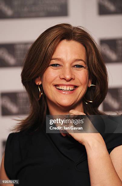 Actress Kerry Fox arrives for the premiere of 'Storm' during the Times BFI 53rd London Film Festival at the Vue West End on October 20, 2009 in...