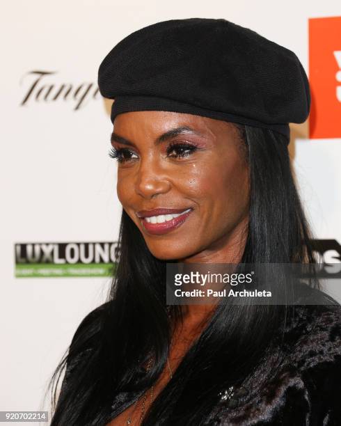 Actress / Model Kim Porter attends Kenny 'The Jet' Smith's annual All-Star bash presented By JBL at Paramount Studios on February 16, 2018 in...