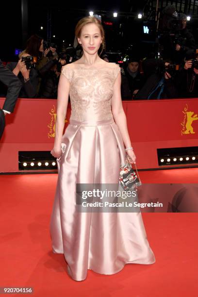 Reka Tenki attends the '3 Days in Quiberon' premiere during the 68th Berlinale International Film Festival Berlin at Berlinale Palast on February 19,...