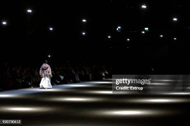 Atmosphere at the Burberry show during London Fashion Week February 2018 at Dimco Buildings on February 17, 2018 in London, England.