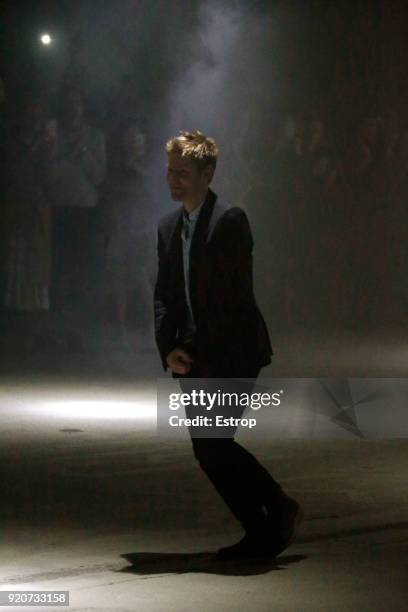 Designer Christopher Bailey during London Fashion Week February 2018 at Dimco Buildings on February 17, 2018 in London, England.