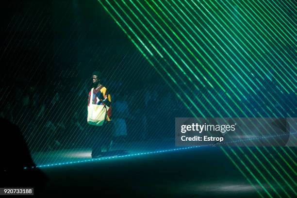 Atmosphere at the Burberry show during London Fashion Week February 2018 at Dimco Buildings on February 17, 2018 in London, England.