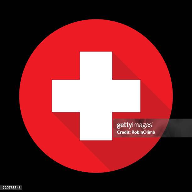 quadratisches kreuz symbol - red cross stock-grafiken, -clipart, -cartoons und -symbole