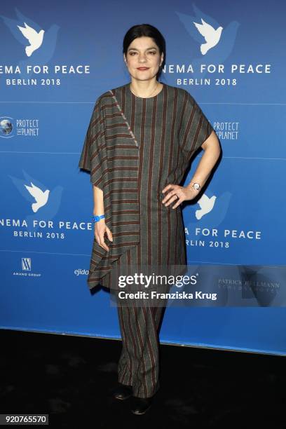 Jasmin Tabatabai attends the Cinema For Peace Gala on the occasion of the 68th Berlinale International Film Festival at Hotel De Rome on February 19,...