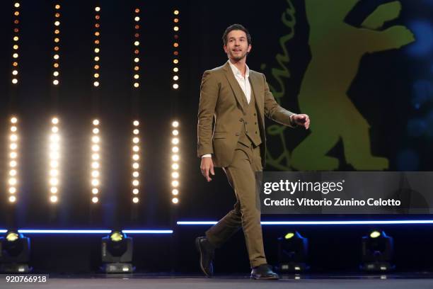 Matteo Simoni on stage at the European Shooting Stars 2017 award ceremony and '3 Days in Quiberon' premiere during the 68th Berlinale International...