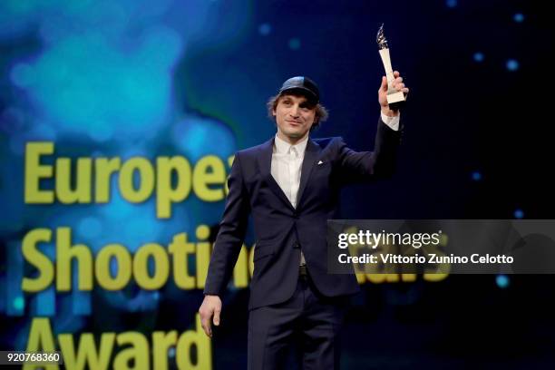Franz Rogowski receives the award at the European Shooting Stars 2018 award ceremony and '3 Days in Quiberon' premiere during the 68th Berlinale...
