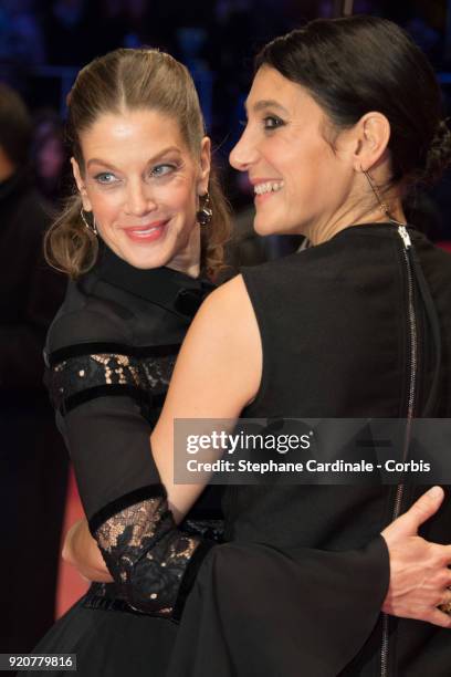 Emily Atef, Marie Baeumer attend the '3 Days in Quiberon' premiere during the 68th Berlinale International Film Festival Berlin at Berlinale Palast...