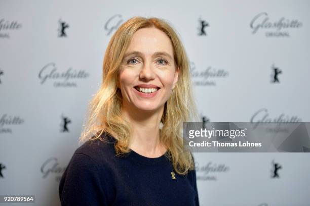 Ursina Lardi attends the Glashuette Original Lounge at The 68th Berlinale International Film Festival at Grand Hyatt Hotel on February 19, 2018 in...