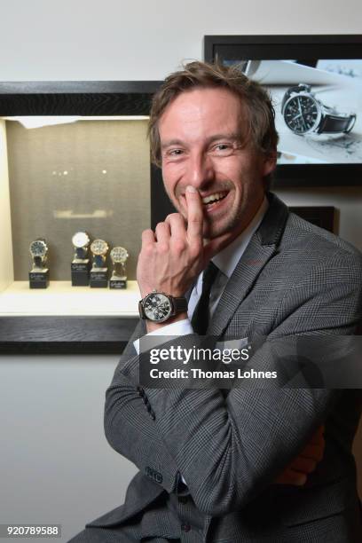 Ben Blaskovic attends the Glashuette Original Lounge at The 68th Berlinale International Film Festival at Grand Hyatt Hotel on February 19, 2018 in...