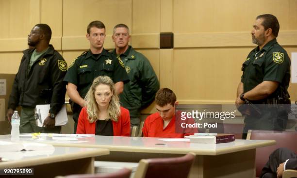 Nikolas Cruz appears in court for a status hearing before Broward Circuit Judge Elizabeth Scherer on February 19, 2018 in Ft. Lauderdale, Florida....