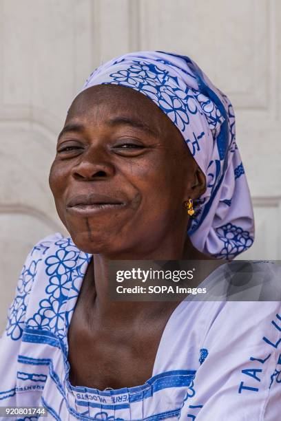 An older woman is seen posing for a photo in the remote village of Kpalong. Kpalong is 50kms outside Tamale in Northern Ghana. The Human Relief...