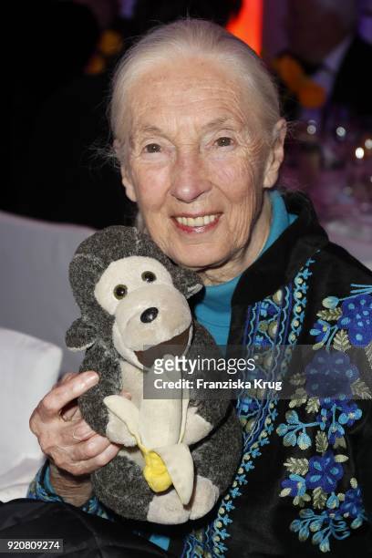 Jane Goodall during the Cinema For Peace Gala on the occasion of the 68th Berlinale International Film Festival at Hotel De Rome on February 19, 2018...