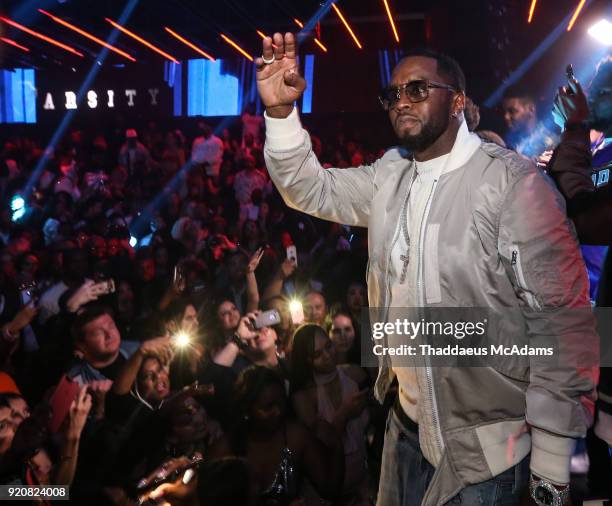 Sean Combs attends the NBA All-Star Finale party on February 18, 2018 in Los Angeles, California.