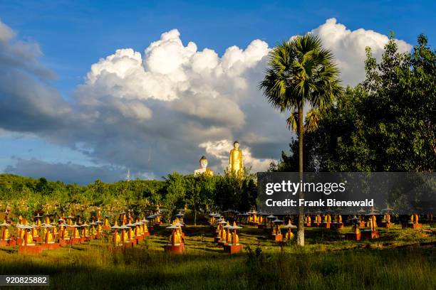 Thousands of small Buddha statues are located below Laykyun Sekkya Buddha in Maha Bodhi Ta Htaung near Khatakan Taung village.