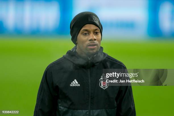 Jeremain Lens of Besiktas Istanbul during a training session ahead the UEFA Campions League match against FC Bayern Muenchen at Allianz Arena on...