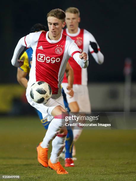 Dennis Johnsen of Ajax U23 during the Dutch Jupiler League match between Ajax U23 v FC Oss at the De Toekomst on February 19, 2018 in Amsterdam...