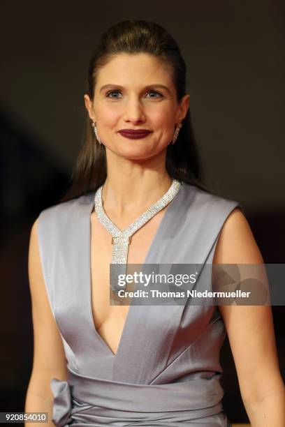 Felicitas Rombold attends the '7 Days in Entebbe' premiere during the 68th Berlinale International Film Festival Berlin at Berlinale Palast on...