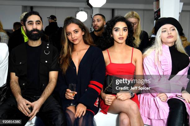 Amir Amor, Jade Thirwall, Kara Marni and Alice Chater attend the Nicopanda FW18 LFW Show during London Fashion Week February 2018 at TopShop Show...