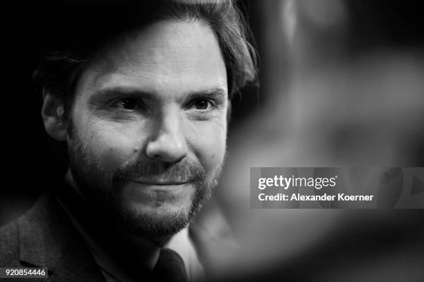 Daniel Bruehl attends the '7 Days in Entebbe' premiere during the 68th Berlinale International Film Festival Berlin at Berlinale Palast on February...