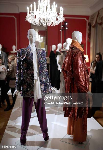 Atmosphere at the German Fashion Autumn Winter 18 Presentation during London Fashion Week February 2018 at German Embassy on February 19, 2018 in...