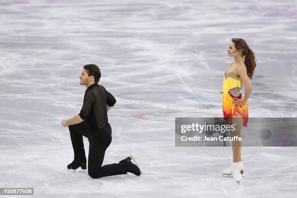 Kavita Lorenz and Joti Polizoakis of Germany during the Figure Skating Ice Dance Short Dance program on day ten of the PyeongChang 2018 Winter...