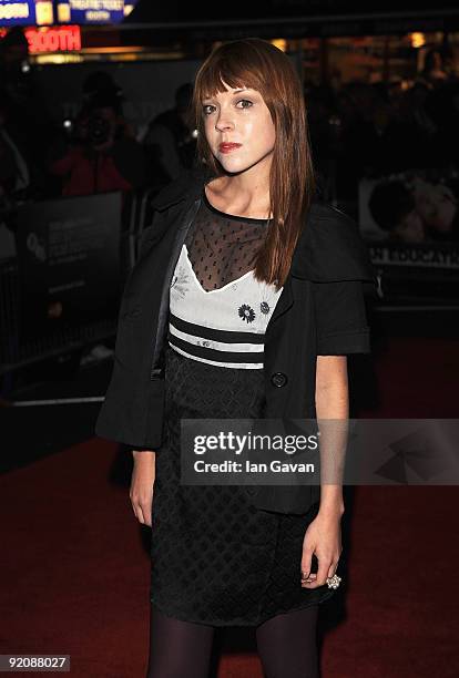 Antonia Campbell-Hughes arrives for the premiere of 'An Education' during the Times BFI 53rd London Film Festival at the Vue West End on October 20,...