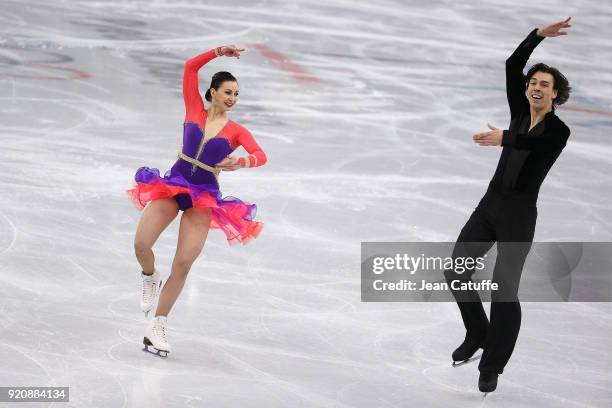 Lucie Mysliveckova and Lukas Csolley of Slovakia during the Figure Skating Ice Dance Short Dance program on day ten of the PyeongChang 2018 Winter...