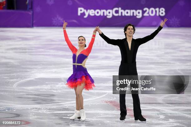 Lucie Mysliveckova and Lukas Csolley of Slovakia during the Figure Skating Ice Dance Short Dance program on day ten of the PyeongChang 2018 Winter...