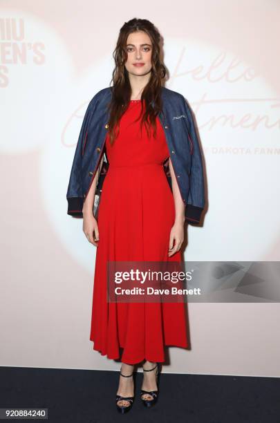 Millie Brady attends the Miu Miu Women's Tales Screening at The Curzon Mayfair on February 19, 2018 in London, England.