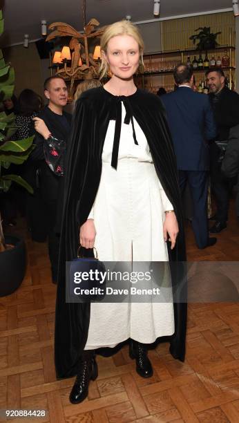 Candice Lake attends a cocktail party in honour of Alison Loehnis' 10 year anniversary at NET-A-PORTER on February 19, 2018 in London, England.