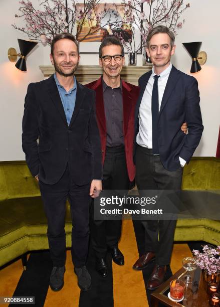 Jeremy Langmead , Federico Marchetti and Toby Bateman attend a cocktail party in honour of Alison Loehnis' 10 year anniversary at NET-A-PORTER on...