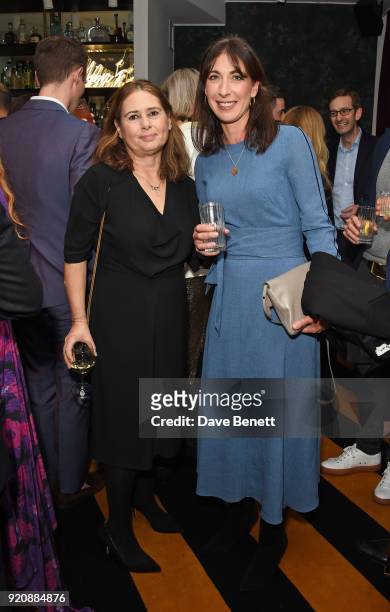 Alexandra Shulman and Samantha Cameron attend a cocktail party in honour of Alison Loehnis' 10 year anniversary at NET-A-PORTER on February 19, 2018...