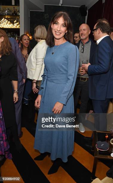 Samantha Cameron attends a cocktail party in honour of Alison Loehnis' 10 year anniversary at NET-A-PORTER on February 19, 2018 in London, England.