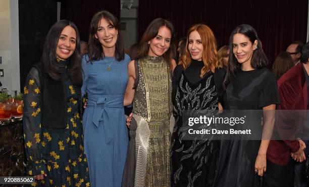 Carmen Borgonovo, Samantha Cameron, Alison Loehnis, Dorit Baror and Ana Khouri attend a cocktail party in honour of Alison Loehnis' 10 year...