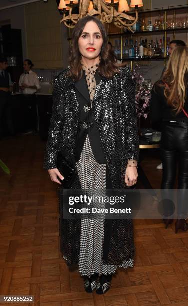 Tania Fares attends a cocktail party in honour of Alison Loehnis' 10 year anniversary at NET-A-PORTER on February 19, 2018 in London, England.
